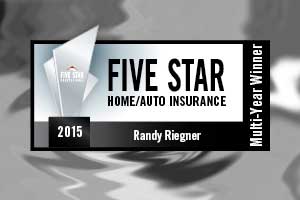 Five Star Professional outstanding auto/home insurance professional for 2015