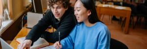 College students studying